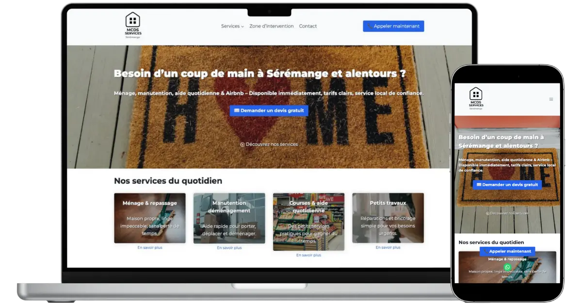 mock up - mcds service pc et telephone - transparent